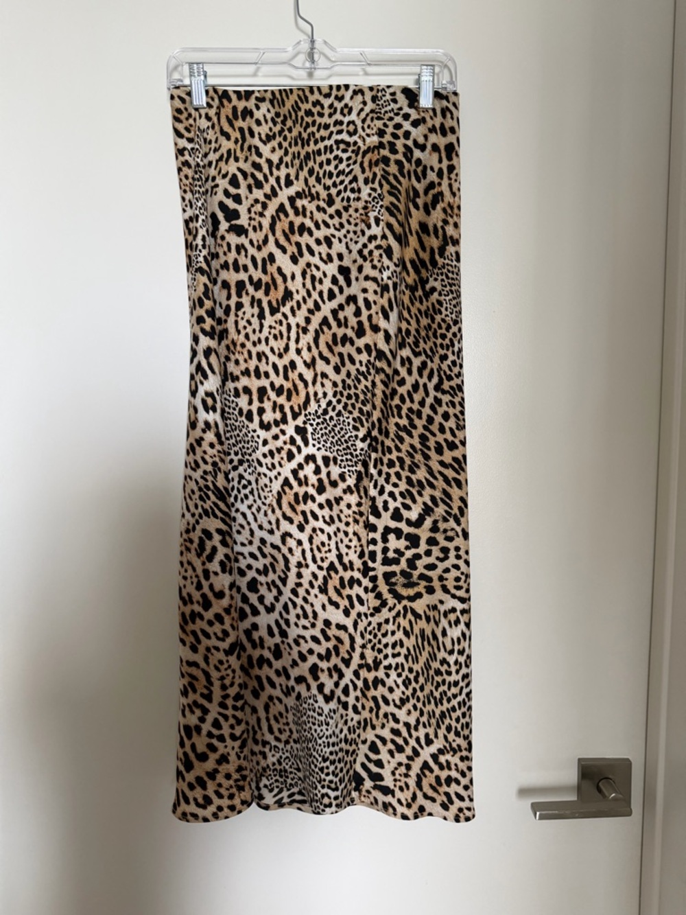 Zara Leopard-Print Skirt in Tan and Black